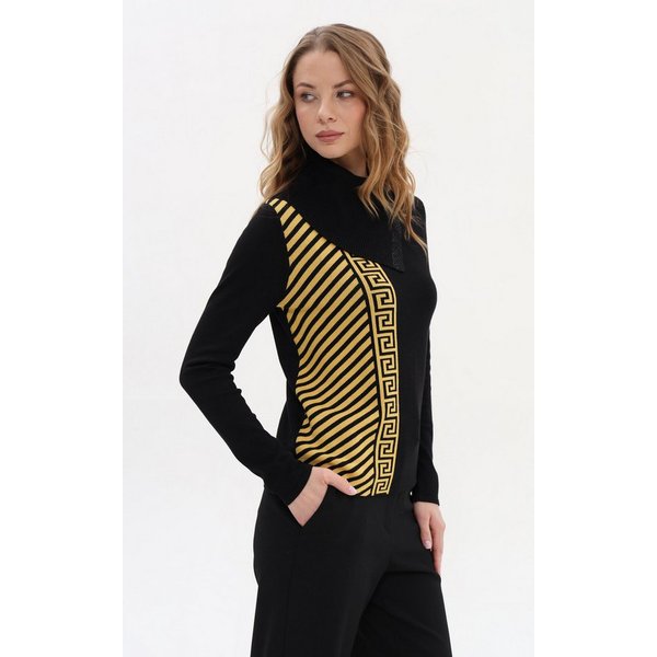 Passioni Strickpullover mit grafischem Muster