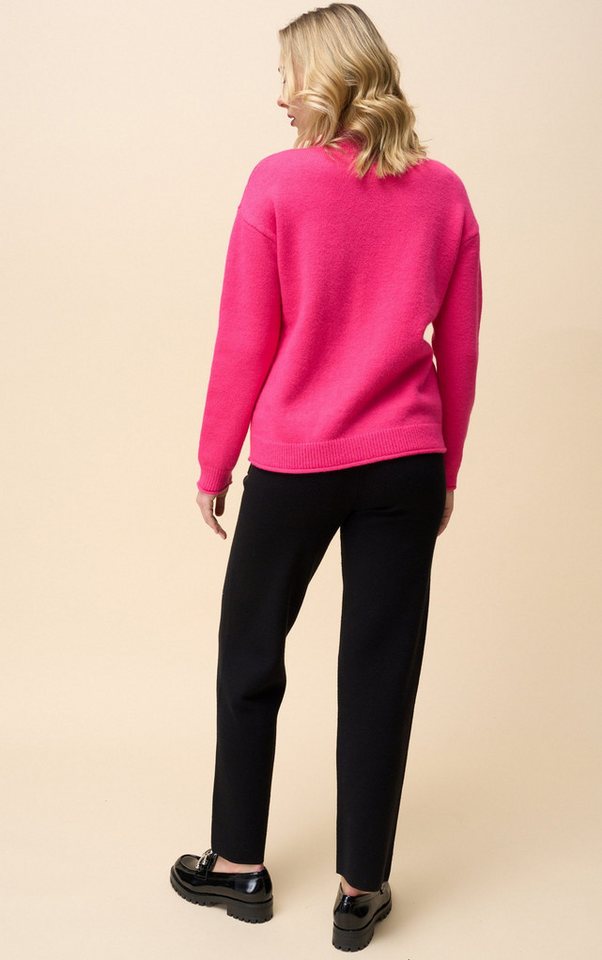 Passioni Strickpullover mit hohem Kragen und Zopfmuster – Bild 3 von 5