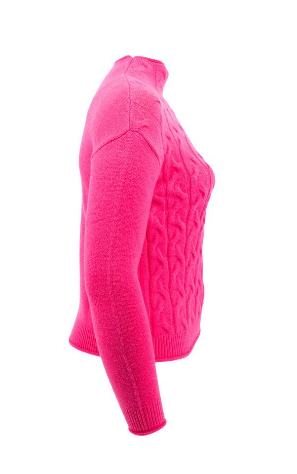 Passioni Strickpullover mit hohem Kragen und Zopfmuster – Bild 5 von 5