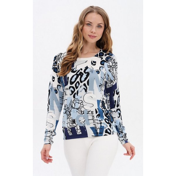 Passioni Strickpullover mit Mustermix
