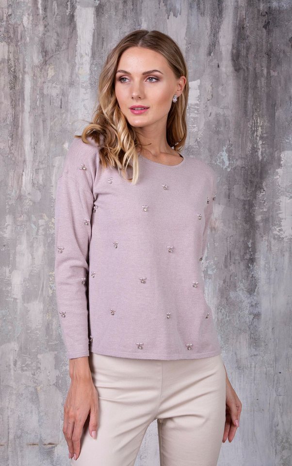 Passioni Strickpullover mit Perlenverzierung – Bild 2 von 4