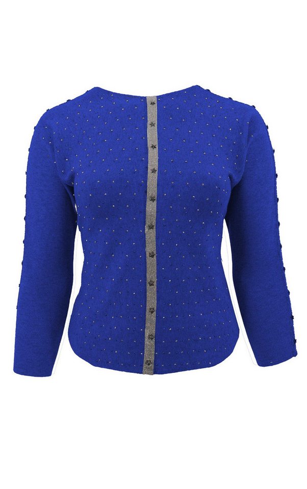 Passioni Strickpullover mit Sterndetail und Strass – Bild 2 von 2