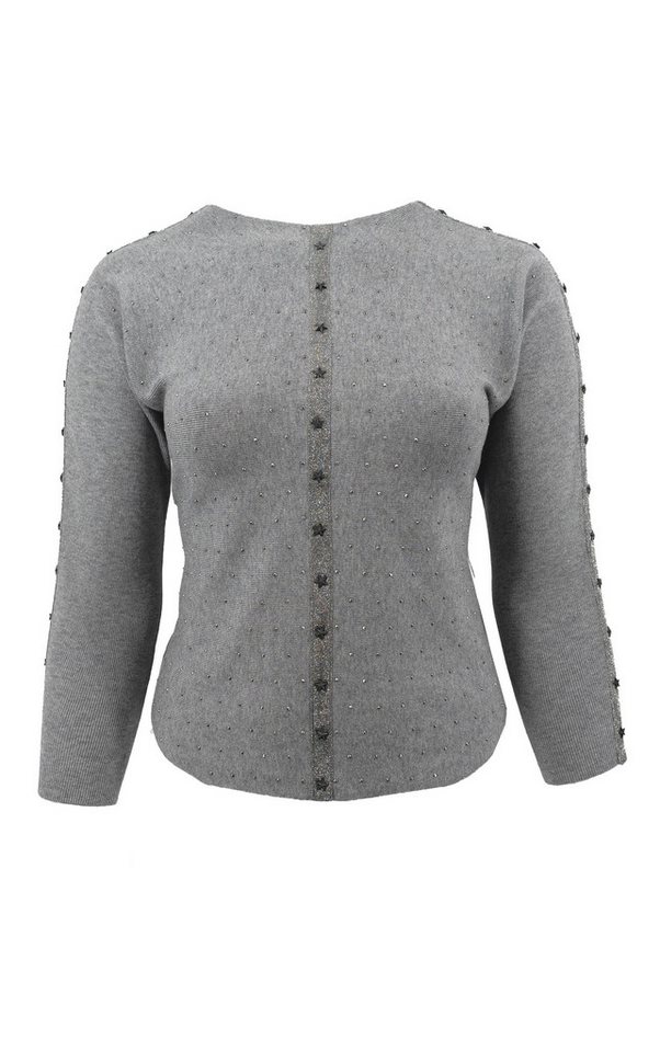 Passioni Strickpullover mit Sterndetail und Strass – Bild 2 von 3
