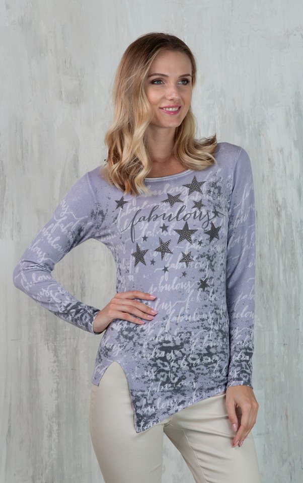 Passioni Strickpullover mit Sternenmuster und Strass – Bild 3 von 4