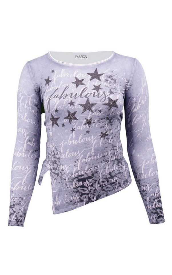 Passioni Strickpullover mit Sternenmuster und Strass – Bild 4 von 4