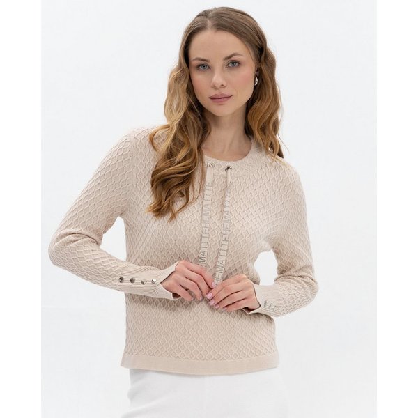 Passioni Strickpullover mit Strick-Struktur