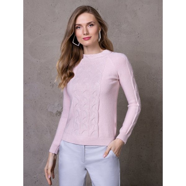 Passioni Strickpullover mit Zopfmuster