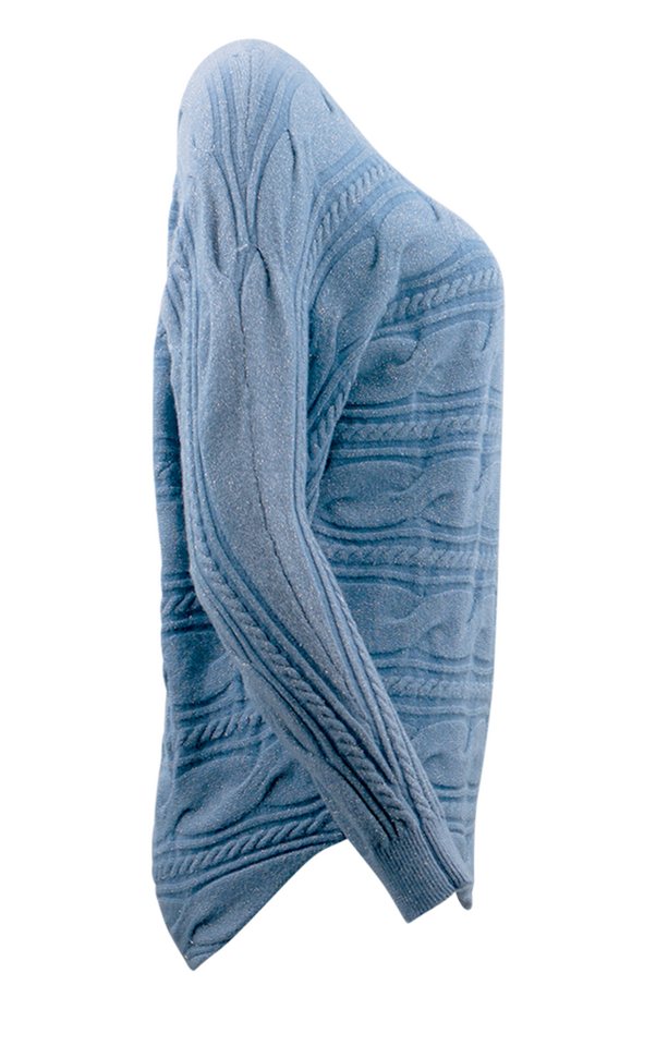 Passioni Strickpullover Pullover mit schönem Zopfmuster und Fledermausärmeln – Bild 3 von 3
