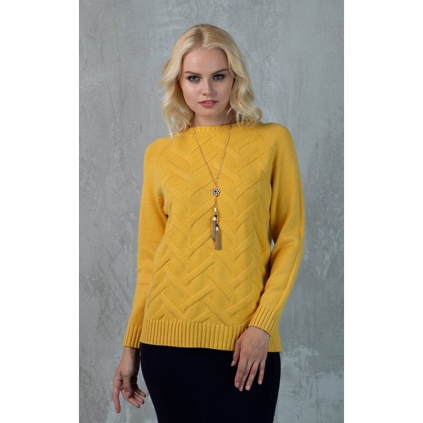 Passioni Strickpullover Pullover mit strukturierter Strickfront