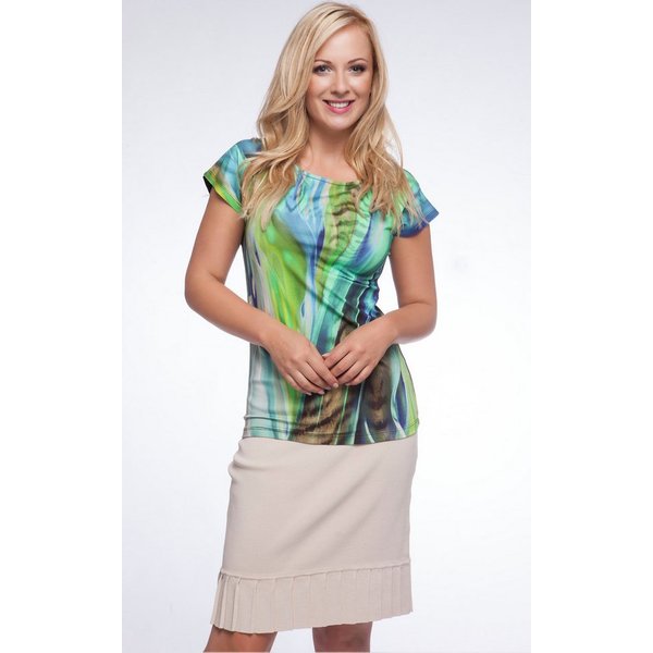 Passioni Strickrock tailliert in beige