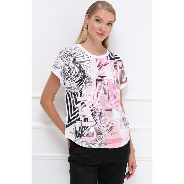 Passioni T-Shirt mit abstraktem Print