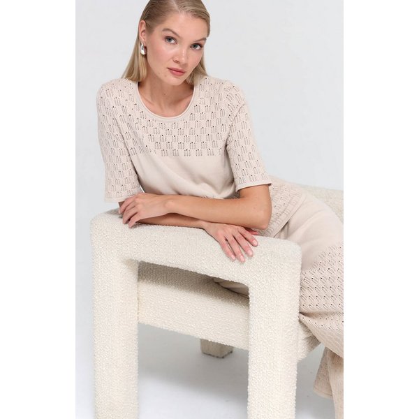 Passioni T-Shirt mit Strukturmuster