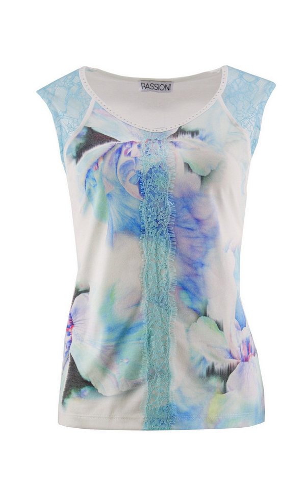 Passioni Tanktop mit Spitzendetails und Strassverzierung – Bild 5 von 5