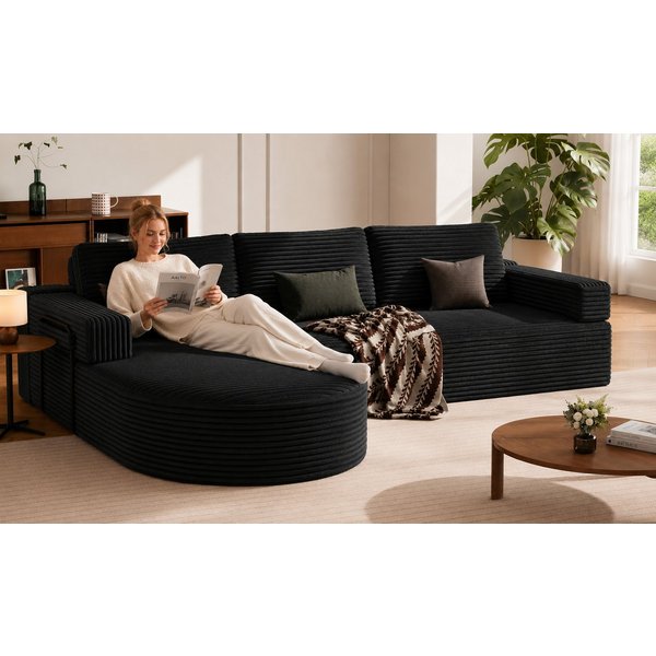 Patbrela Ecksofa Recamiere links/rechts tauschbar, Recamiere links/rechts tauschba