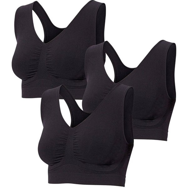 Patsy & Lou Sport-BH (Set, 3er-Pack) superweich und ultraleicht, feuchtigkeitsregulierend