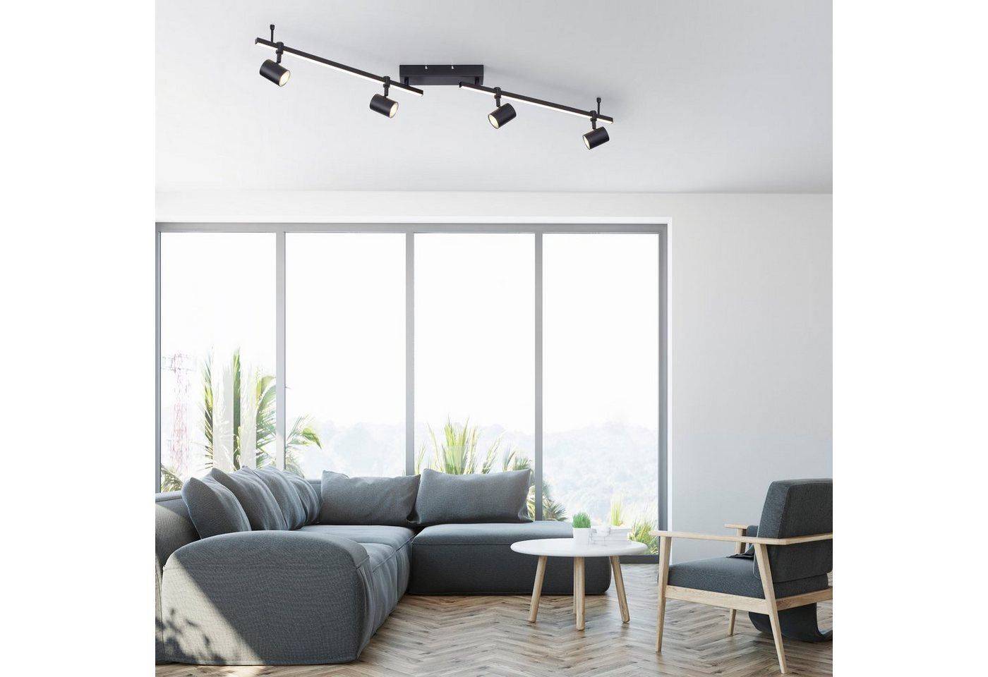 Paul Neuhaus Deckenleuchte BARIK, LED fest integriert, LED wechselbar, Warmweiß, LED, separat steuerbar (Schalter) – Bild 2 von 5