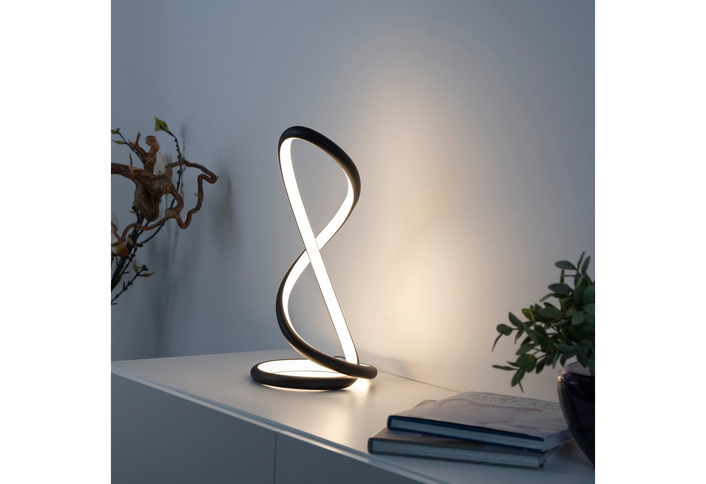 Paul Neuhaus LED Tischleuchte TWIST, LED fest integriert, Warmweiß, Schnurdimmer – Bild 2 von 5