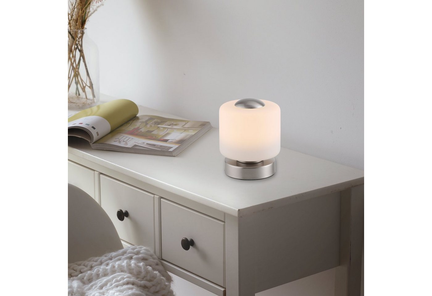 Paul Neuhaus Tischleuchte BOTA, LED fest integriert, Warmweiß, LED, dimmbar über Touchdimmer – Bild 2 von 5