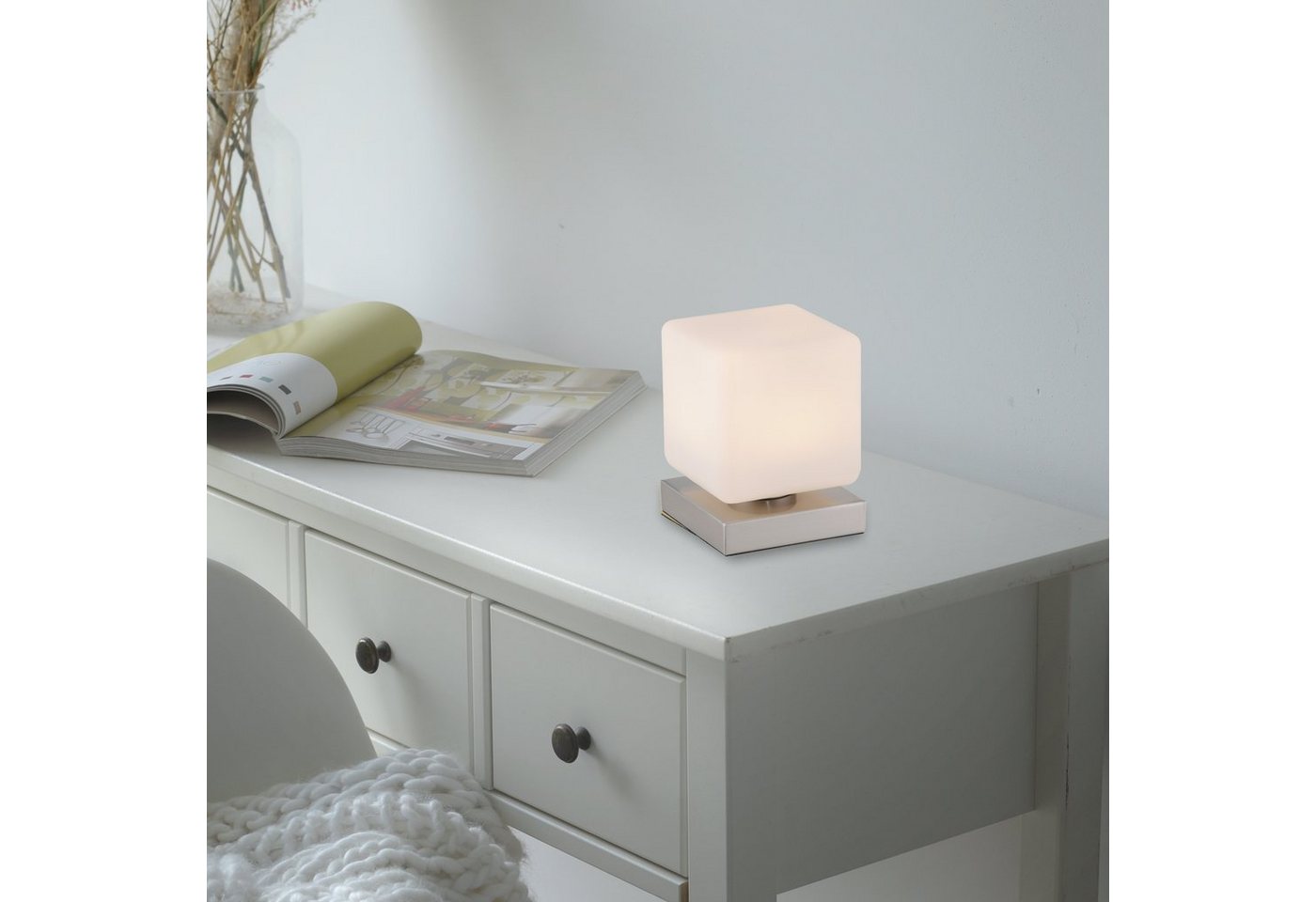Paul Neuhaus Tischleuchte DADOA, LED fest integriert, Warmweiß, LED, dimmbar über Touchdimmer – Bild 2 von 5