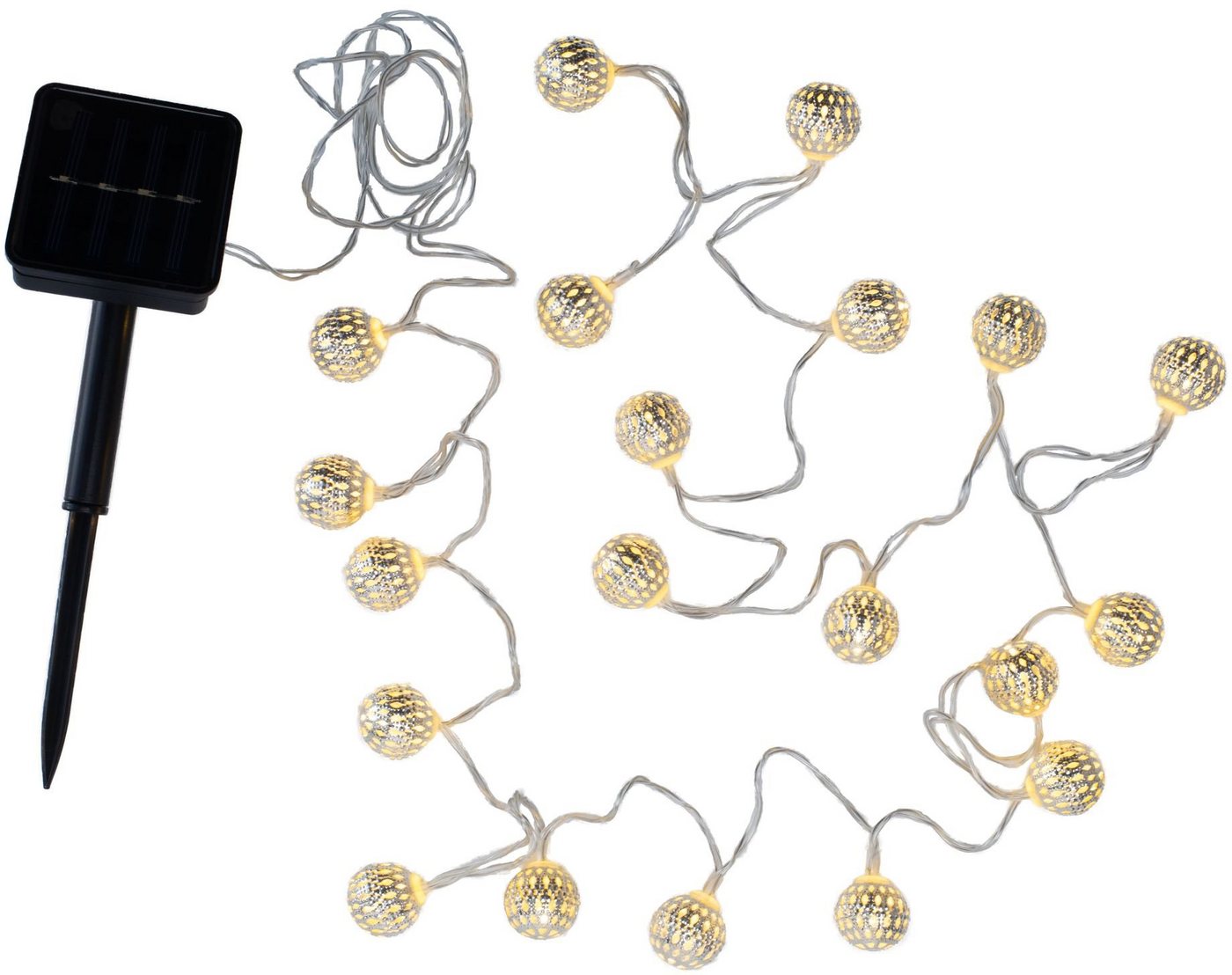 Pauleen LED-Lichterkette Sunshine Glamour, 20-flammig, 20-flammig, Solarbetrieben – Bild 3 von 5