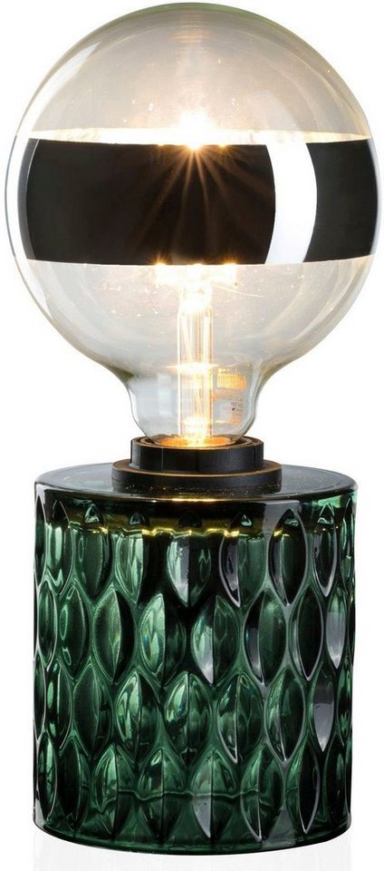 Pauleen Tischleuchte Crystal Magic, ohne Leuchtmittel, E27, Grün, Glas – Bild 5 von 5