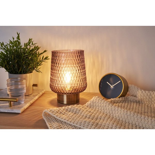 Pauleen Tischleuchte Sparkling Glamour, Leuchtmittel wechselbar, Warmweiß, E27, Batterbiebetrieben, Timerfunktion, Windlicht