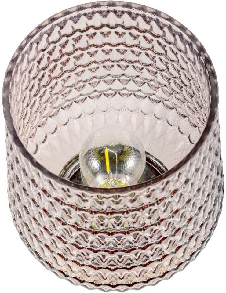 Pauleen Tischleuchte Sparkling Glamour, Leuchtmittel wechselbar, Warmweiß, E27, Batterbiebetrieben, Timerfunktion, Windlicht – Bild 4 von 5