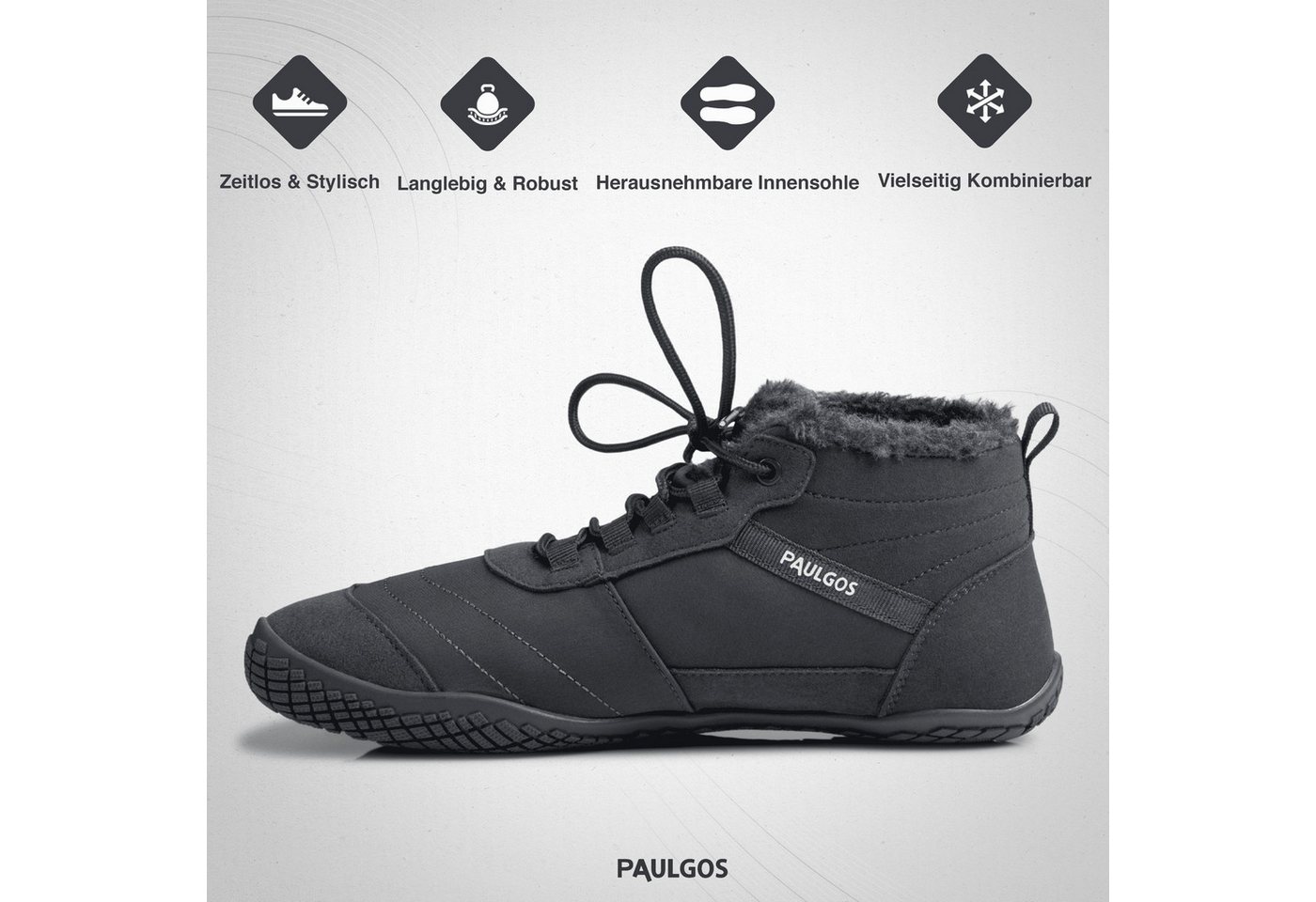 PAULGOS Winterbarfußschuhe, unisex, Größe 37-47 in 3 Farben Haferlschuh – Bild 4 von 5