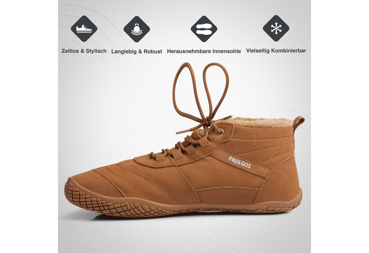PAULGOS Winterbarfußschuhe, unisex, Größe 37-47 in 3 Farben Haferlschuh – Bild 4 von 5