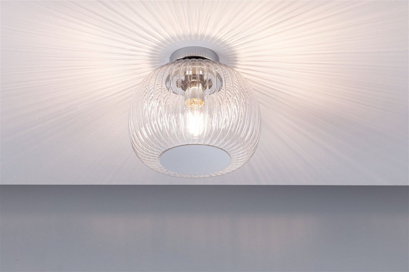 Paulmann Deckenleuchte Ruya IP44 E27 230V max. 60W Glas, ohne Leuchtmittel – Bild 2 von 5