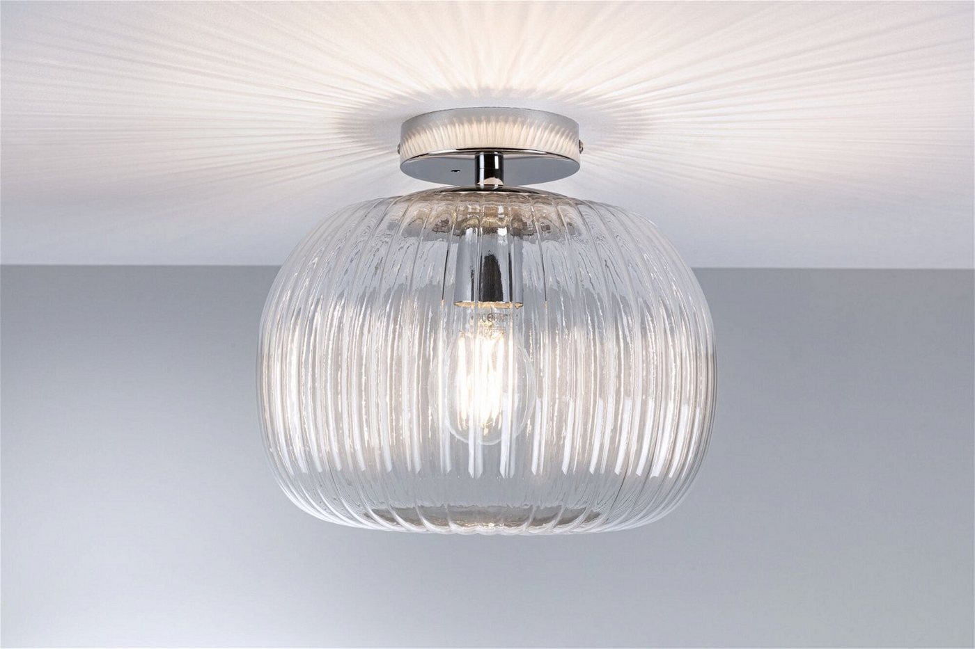 Paulmann Deckenleuchte Ruya IP44 E27 230V max. 60W Glas, ohne Leuchtmittel – Bild 5 von 5