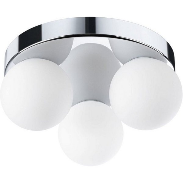 Paulmann Deckenleuchte Selection Bathroom Gove IP44 max. 3x20W Rondel Glas/Metall, ohne Leuchtmittel, G9