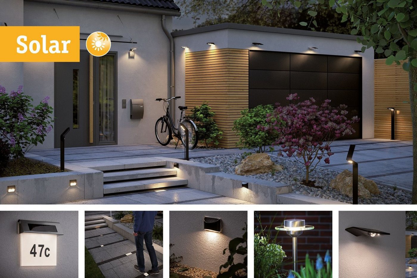 Paulmann LED Außen-Wandleuchte Elliot, LED fest integriert, Warmweiß – Bild 5 von 5