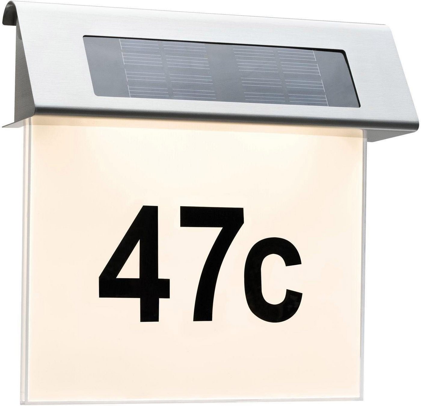 Paulmann LED Außen-Wandleuchte Hausnummer, Tageslichtsensor, LED fest integriert, Warmweiß, LED-Modul – Bild 4 von 5