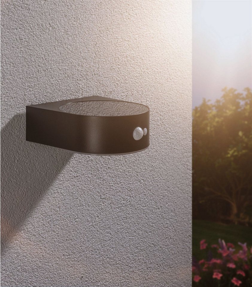 Paulmann LED Außen-Wandleuchte Solar Eileen IP44 3000K 400lm Schwarz, LED fest integriert, Warmweiß, Bewegungsmelder – Bild 4 von 5