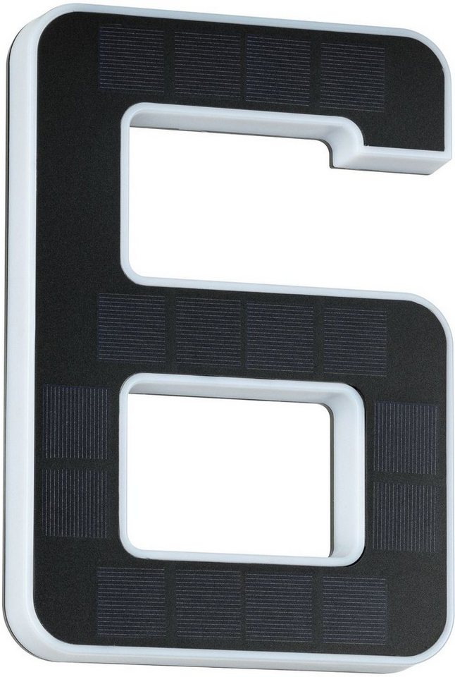 Paulmann LED Außen-Wandleuchte Solar Hausnummer, LED fest integriert, Warmweiß, LED-Modul, Hausnummern, Buchstaben wählbar, Akku wechselbar – Bild 4 von 5