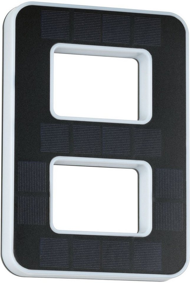 Paulmann LED Außen-Wandleuchte Solar Hausnummer, LED fest integriert, Warmweiß, LED-Modul, Hausnummern, Buchstaben wählbar, Akku wechselbar – Bild 4 von 5