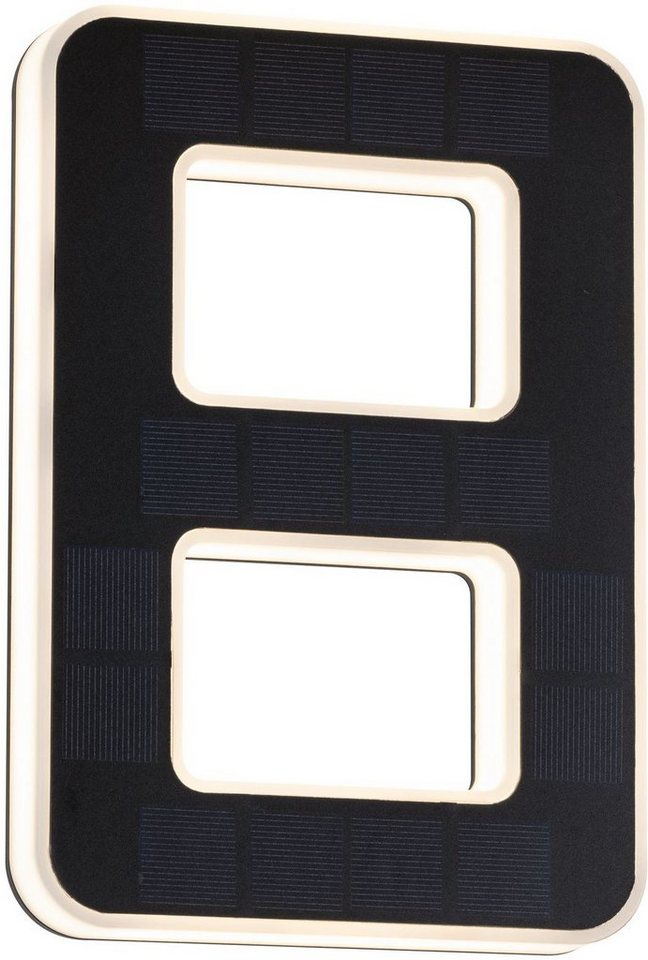Paulmann LED Außen-Wandleuchte Solar Hausnummer, LED fest integriert, Warmweiß, LED-Modul, Hausnummern, Buchstaben wählbar, Akku wechselbar – Bild 5 von 5