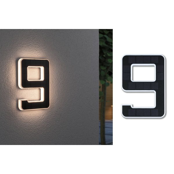 Hausnummer 9 LED Hausnummernleuchte