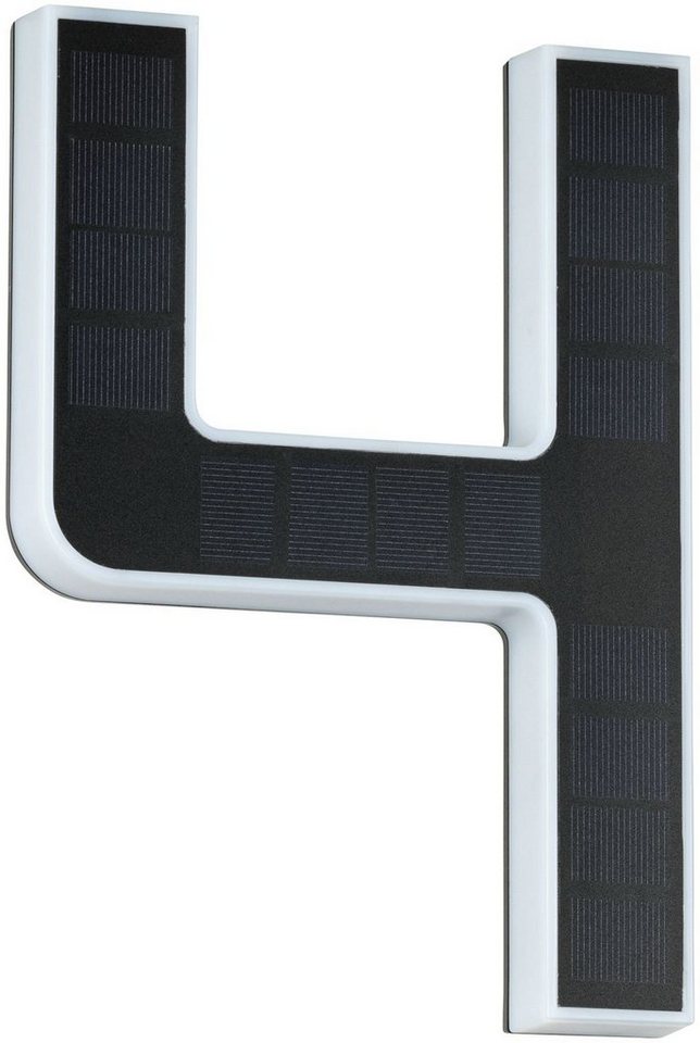 Paulmann LED Außen-Wandleuchte Solar Hausnummer, LED fest integriert, Warmweiß, LED-Modul, Hausnummern, Buchstaben wählbar, Akku wechselbar – Bild 4 von 5