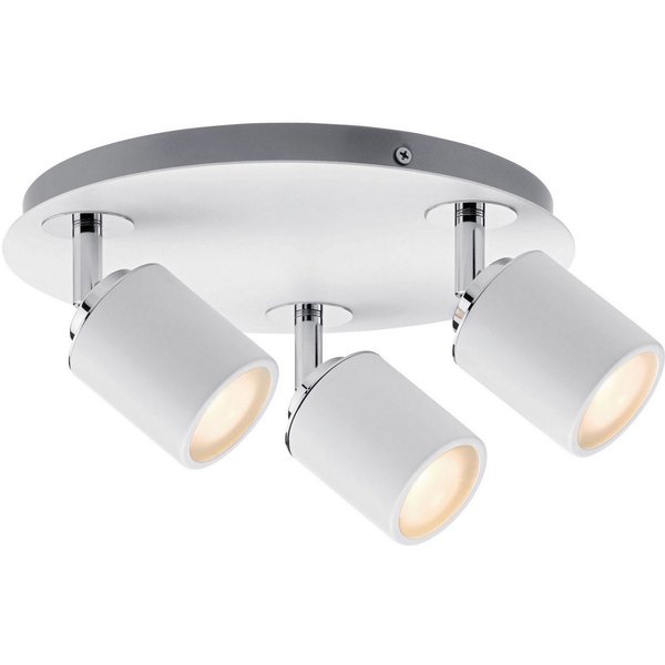 Paulmann LED Deckenleuchte, ohne Leuchtmittel, GU10, 3er-Spot Gu10 Weiß/Chrom Tube ohne Leuchtmittel, max. 10W
