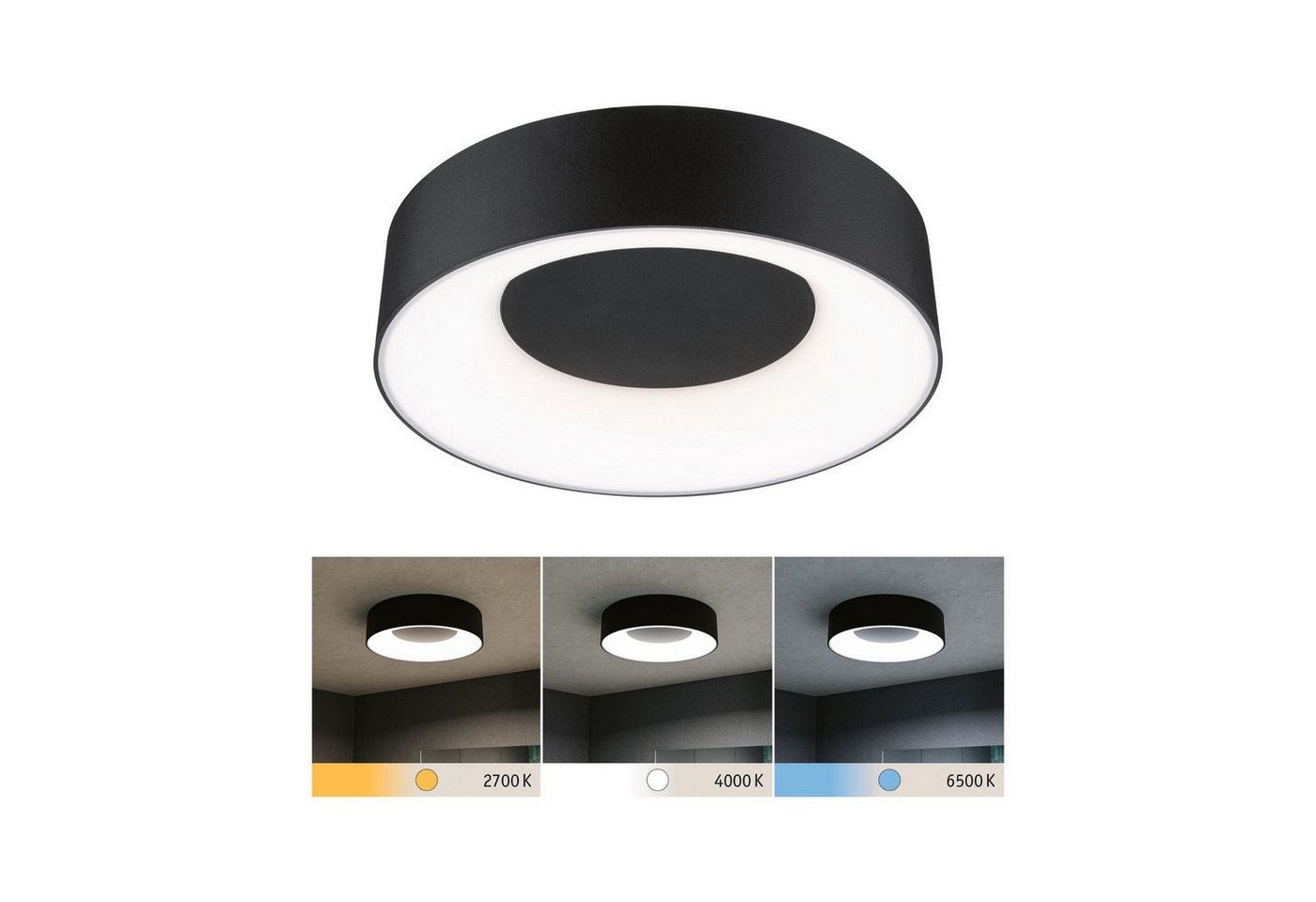 Paulmann LED Deckenleuchte Selection Bathroom Casca IP44 1x16W 300mm, 230V Metall/Kunststoff, LED fest integriert, Tageslichtweiß, WhiteSwitch – Bild 3 von 5