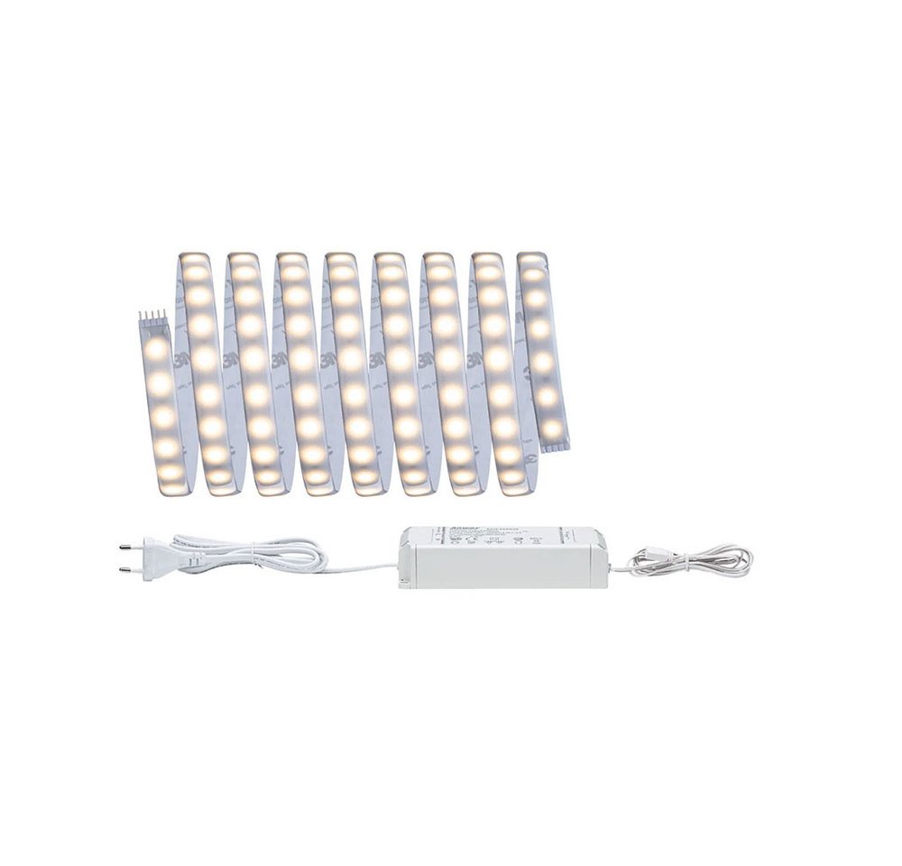 Paulmann LED Dekolicht, LED-Leuchtmittel fest verbaut, Warmweiß, LED Strip 3m selbstklebend Lichtband kürzbar LED Streifen warmweiß – Bild 2 von 5