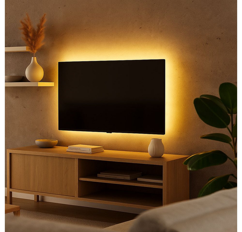 Paulmann LED Dekolicht, LED-Leuchtmittel fest verbaut, Warmweiß, LED Strip 3m selbstklebend Lichtband kürzbar LED Streifen warmweiß – Bild 3 von 5