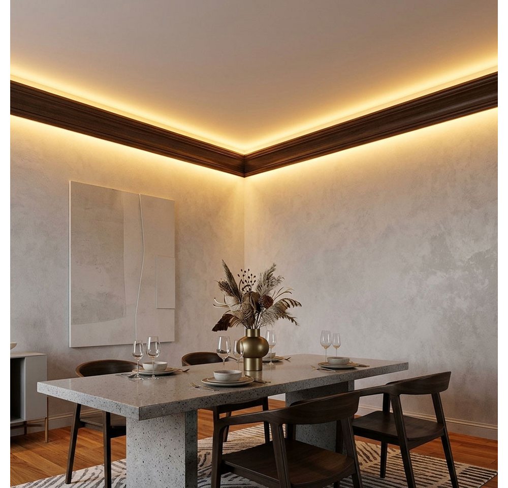Paulmann LED Dekolicht, LED-Leuchtmittel fest verbaut, Warmweiß, LED Strip 3m selbstklebend Lichtband kürzbar LED Streifen warmweiß – Bild 4 von 5
