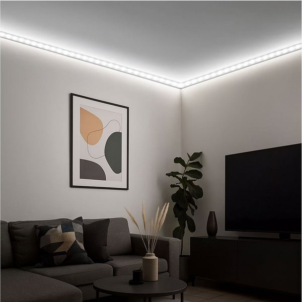 Paulmann LED Dekolicht, LED-Leuchtmittel fest verbaut, Neutralweiß, LED Band Streifen Strip weiß dimmbar kürzbar selbstklebend L 300 cm