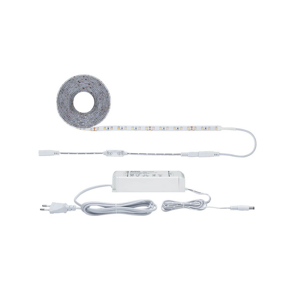Paulmann LED Dekolicht, LED-Leuchtmittel fest verbaut, Neutralweiß, LED Band Streifen Strip weiß dimmbar kürzbar selbstklebend L 300 cm – Bild 2 von 5