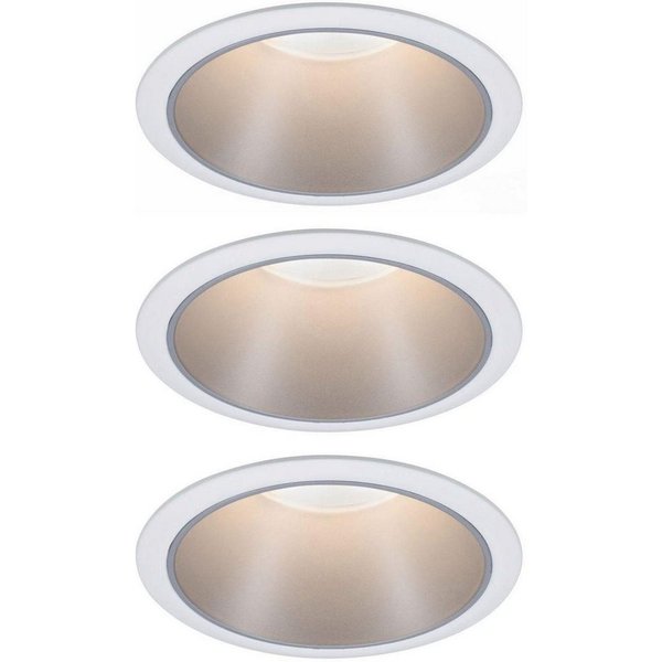 Paulmann LED Einbauleuchte Cole, Dimmfunktion, LED wechselbar, Warmweiß, Deckenspots, 3er Set