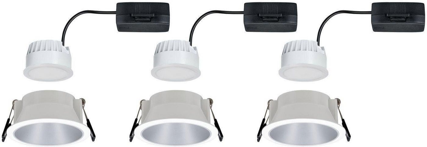 Paulmann LED Einbauleuchte Cole, Dimmfunktion, LED wechselbar, Warmweiß, Deckenspots, 3er Set – Bild 2 von 5