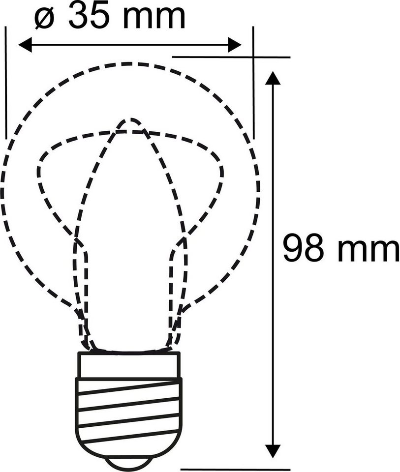 Paulmann LED-Filament 5er Pack 2,6W Kerze E14 klar 2700K, E14, 5 St., Warmweiß – Bild 4 von 5